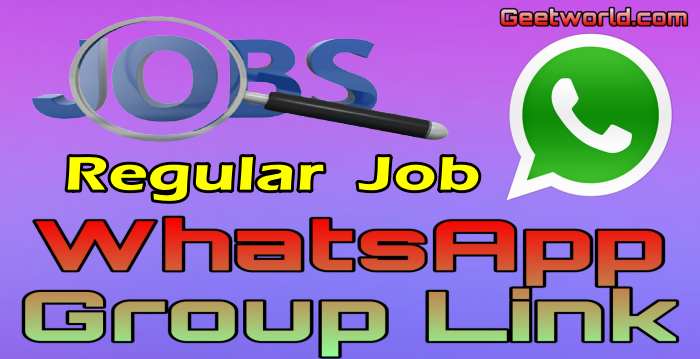 Regular Job WhatsApp Group Link 