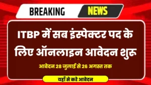 ITBP Sub Inspector Hindi Translator Recruitment Online Form